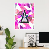 Pink Feathers Free Spirited Flamingo Art poster (Bureau à domicile)