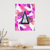 Pink Feathers Free Spirited Flamingo Art poster (Cuisine)