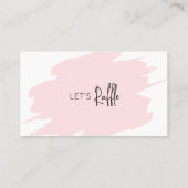 Pink Feminine Cute Business Logo Raffle Ticket (Dos)