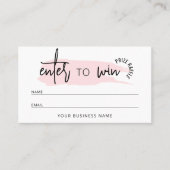 Pink Feminine Cute Business Logo Raffle Ticket (Devant)