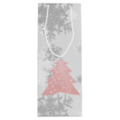 Pink Festif de Noël Arbre Vin Cadeau Sac (Dos)