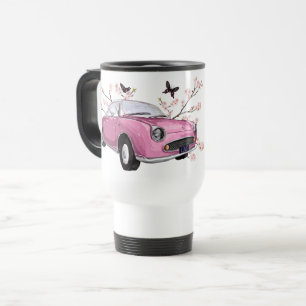 Pink Figaro travel mug - roze reisbeker