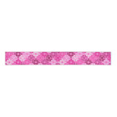 Pink Filigree Diamond Pattern Grosgrain Lint (Voorkant)