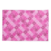 Pink Filigree Diamond Pattern  Kussensloop (Achterkant)