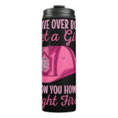 Pink Fire Helmet Girl Power Thermosbeker (Voorkant)