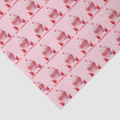 Pink First Cherry & Cupcake Birthday Party Tissuepapier (Detail)