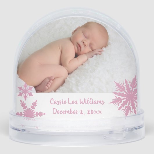 Pink First Christmas Double Photo (Arrière)