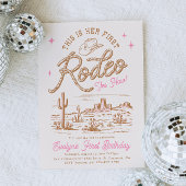 Pink First Rodeo Invitation