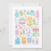 Pink Five est douce 5e anniversaire Invitation (Dos)