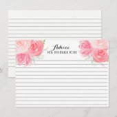 Pink FL possède de belles cartes de conseil floral (Devant / Derrière)