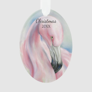 Pink Flamant rose Pastel Art Holiday