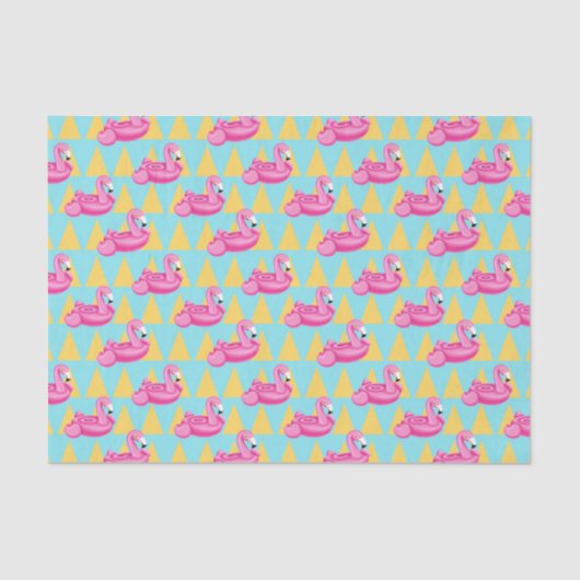 Pink Flaming Floatie (Design 69 Pink Series) Tissuepapier (Voorkant)