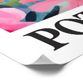 Pink Flamingo Art Poster Tropical Jungle Floral (Coin)