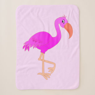 Pink Flamingo Baby Sherpa Blanket Deken