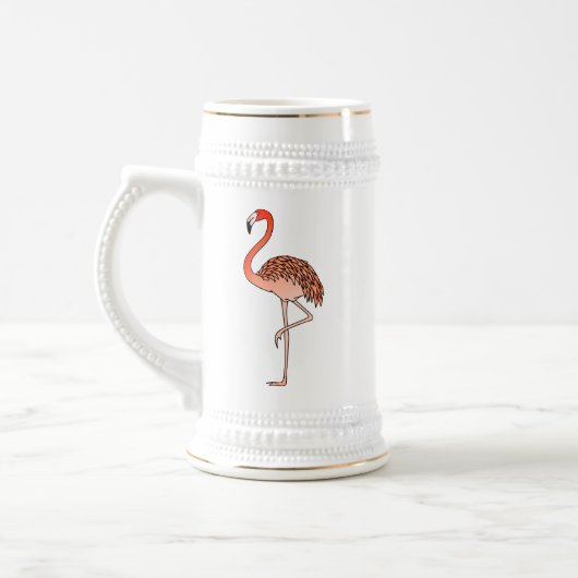 Pink Flamingo Bird Lineart-57567 Coffee Mug (Gauche)