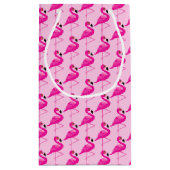 Pink flamingo double motif sac cadeau rose (Dos)