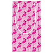 Pink flamingo double motif sac cadeau rose (Devant)