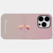 Pink Flamingo Girly Tropical Summer Case-Mate iPhone Case (Achterkant (horizontaal))
