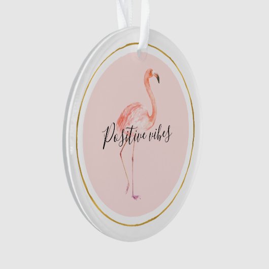 Pink flamingo gold and frame personalized (devant)