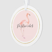 Pink flamingo gold and frame personalized (devant)