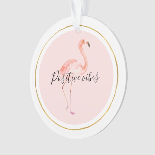 Pink flamingo gold and frame personalized (devant)