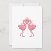 Pink Flamingo Hawaiian Tropical Beach Wedding Kaart (Achterkant)