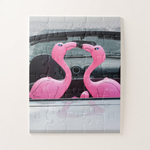 PINK FLAMINGO INFLATABLES KISSING JIGSAW PUZZLE LEGPUZZEL