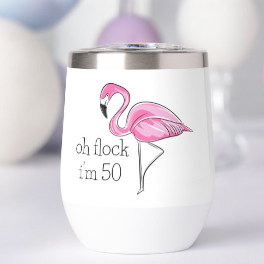 Pink Flamingo Oh Flock Ik ben 50 jaar