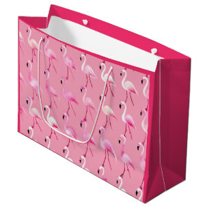 Pink Flamingo Paradise: Waterverf Patroon Groot Cadeauzakje