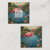 Pink Flamingo personaliseren Informatiekaartje (Voorkant / Achterkant)