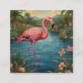 Pink Flamingo personaliseren QR-code Informatiekaartje (Achterkant)
