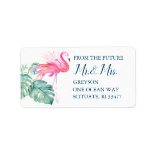 PINK FLAMINGO RETURN ADRES ETIKET