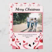 Pink Flamingo Santa Kerstmis (Voorkant / Achterkant)