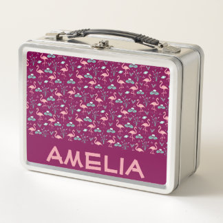 Pink Flamingo schattig rood patroon naam