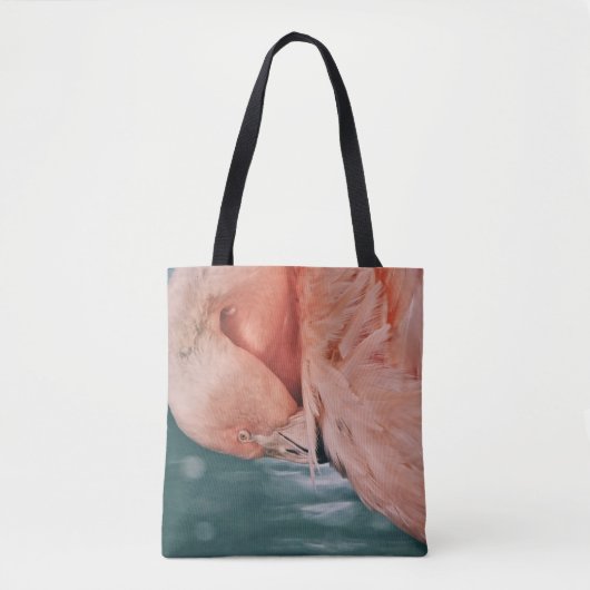 Pink Flamingo Take a Bow Art Canvas tas (Voorkant)