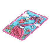 PINK FLAMINGO VALENTIJN HEARTS, LIVE BIRD WHIMSY MAGNEET (Linkerzijde)