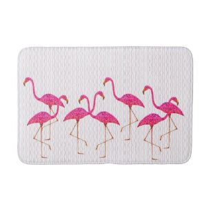 Pink Flamingos Bath Mat