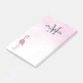Pink Flamingos gepersonaliseerde Post-it Notes (Schuin)