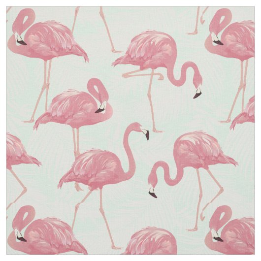 Pink Flamingos Pattern fabric Stof (Swatch)