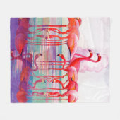 Pink Flamingos van Francis Lee Jaques Fleece Deken (Voorkant (Horizontaal))