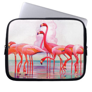 Pink Flamingos van Francis Lee Jaques Laptop Sleeve