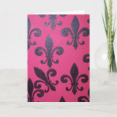 Pink Fleur DE Lis Happy Verjaardag Kaart (Voorkant)