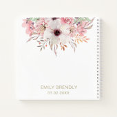 Pink Floral 21e Anniversaire de fête Livre d'invit (Dos)