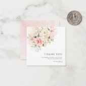 Pink Floral 75e fête d'anniversaire Carte de remer (Devant/Arrière en situation)