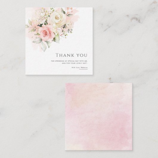 Pink Floral 75e fête d'anniversaire Carte de remer (Devant / Derrière)