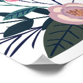 Pink Floral Affiche de bienvenue de la nuptiale ou (Coin)