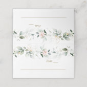 Pink Floral Airy Greenery Marble Table Number (Buitenkant ongevouwen)