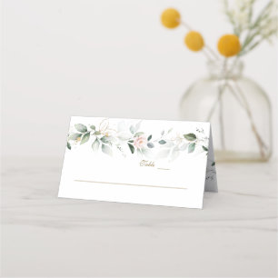 Pink Floral Airy Greenery Marble Table Number