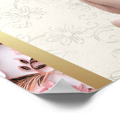 Pink Floral Anand Karaj Sikh Affiche de bienvenue (Coin)