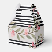 Pink Floral And Leaves Bedankdoosjes (Achterkant)